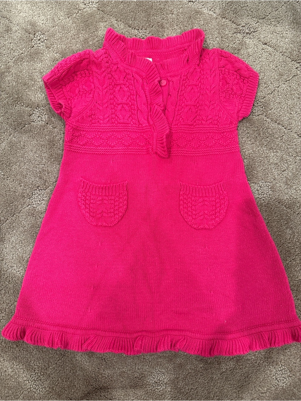 GAP Hot Pink Knit Pocket Dress for Girls